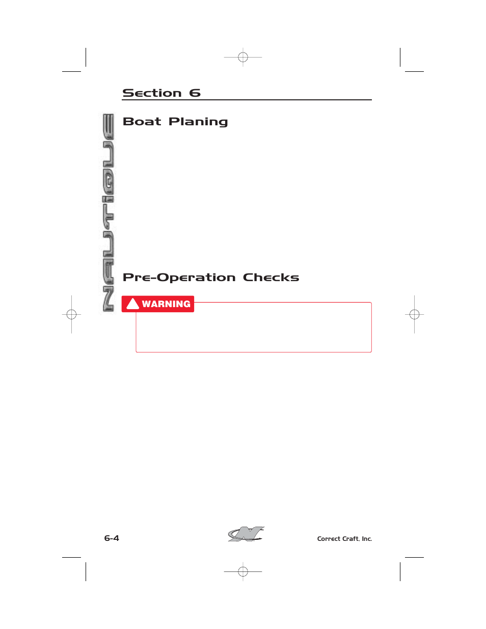 Boat planing, Pre-operation checks | Nautique SPORT NAUTIQUE 216 User Manual | Page 127 / 188