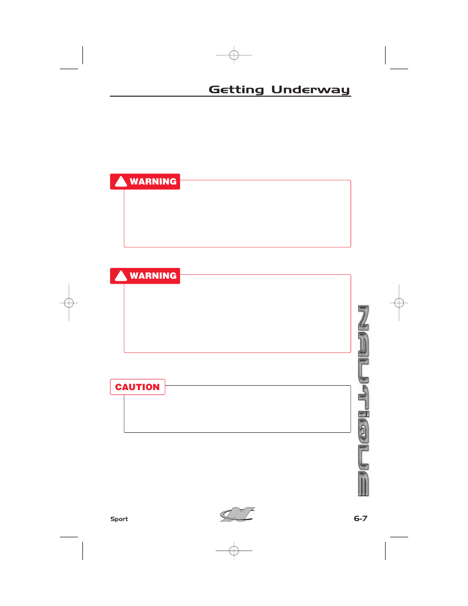 Getting underway | Nautique SPORT NAUTIQUE 216 User Manual | Page 130 / 188