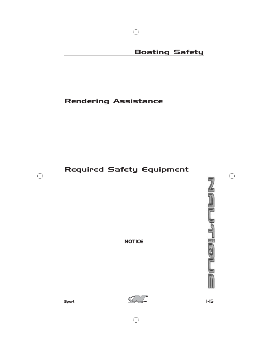 Rendering assistance, Required safety equipment, Boating safety | Nautique SPORT NAUTIQUE 216 User Manual | Page 26 / 188