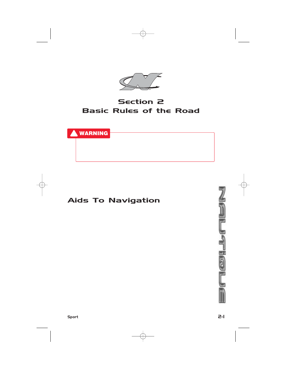 Aids to navigation | Nautique SPORT NAUTIQUE 216 User Manual | Page 48 / 188