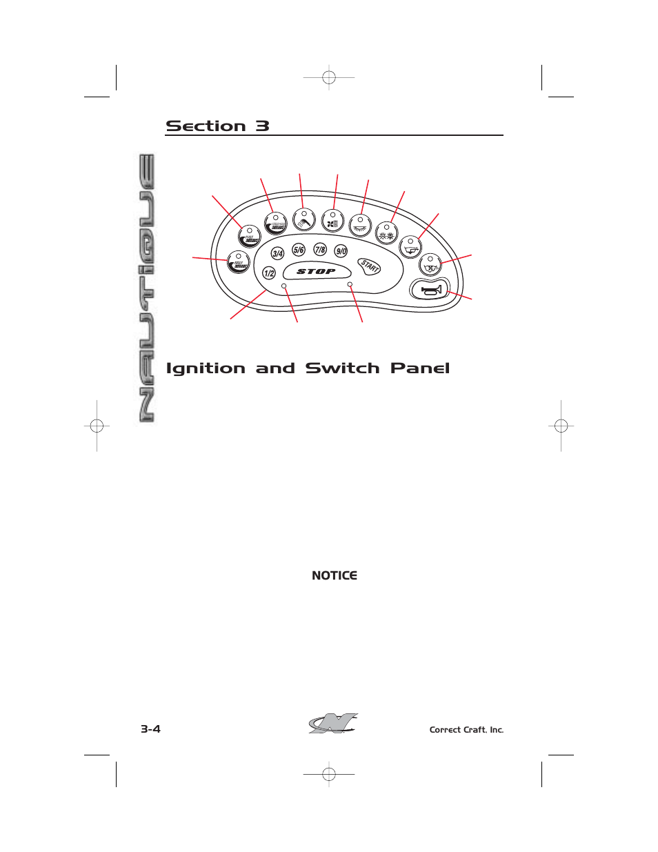 Ignition and switch panel | Nautique SPORT NAUTIQUE 216 User Manual | Page 61 / 188