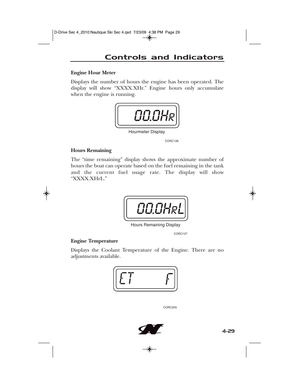 Controls and indicators | Nautique 100077 User Manual | Page 101 / 228