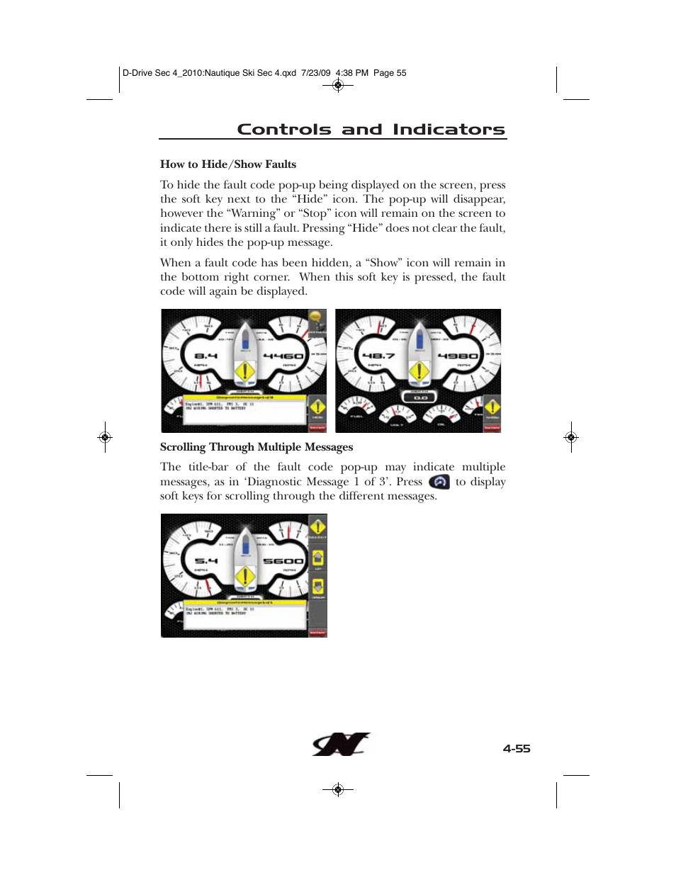 Controls and indicators | Nautique 100077 User Manual | Page 127 / 228