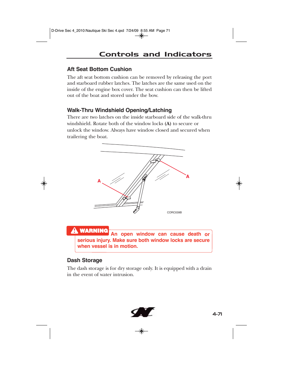 Controls and indicators | Nautique 100077 User Manual | Page 143 / 228