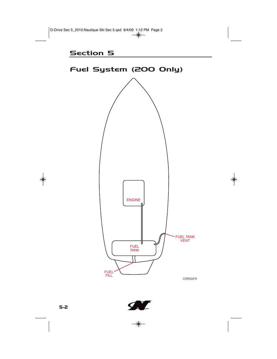 Fuel system (200 only) | Nautique 100077 User Manual | Page 156 / 228