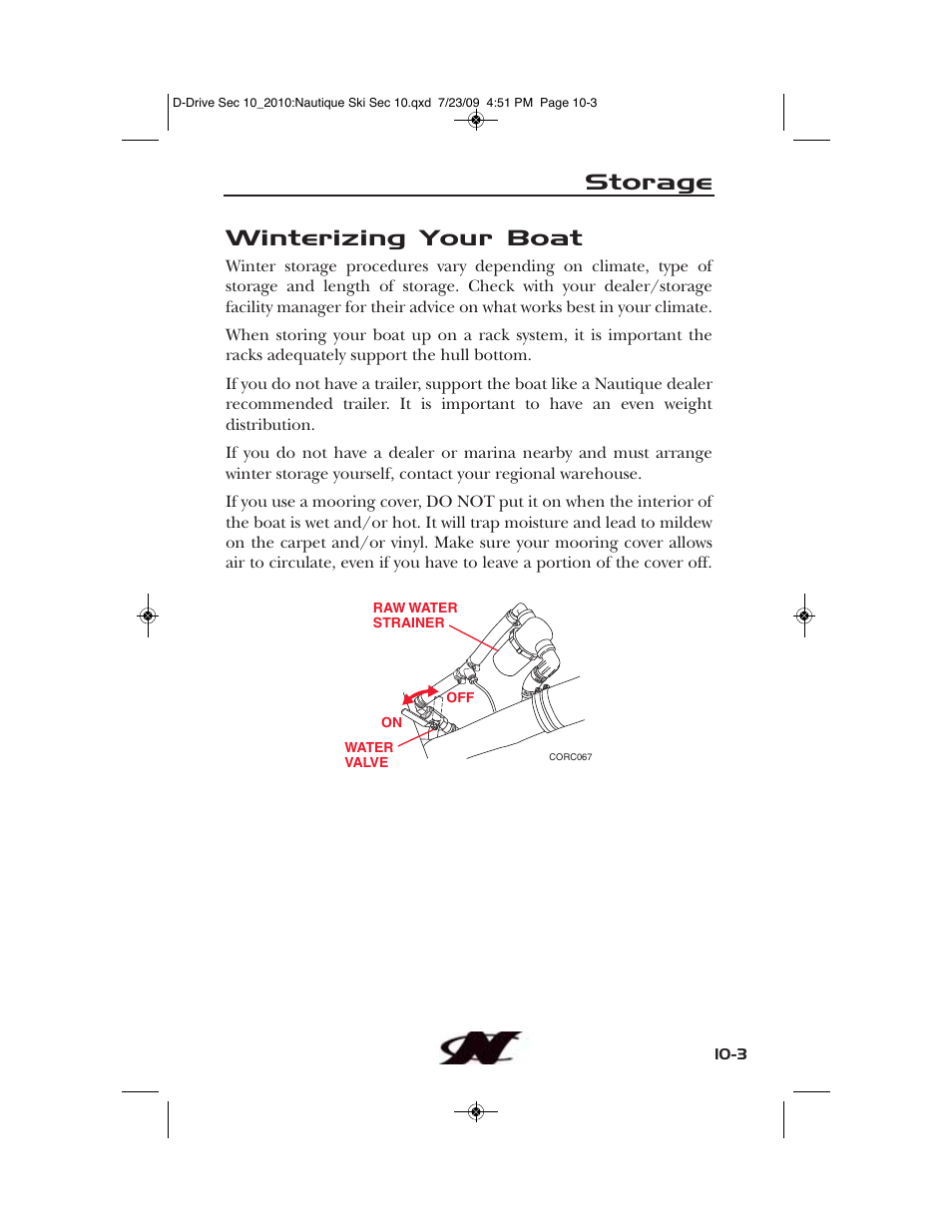 Winterizing your boat, Storage | Nautique 100077 User Manual | Page 207 / 228