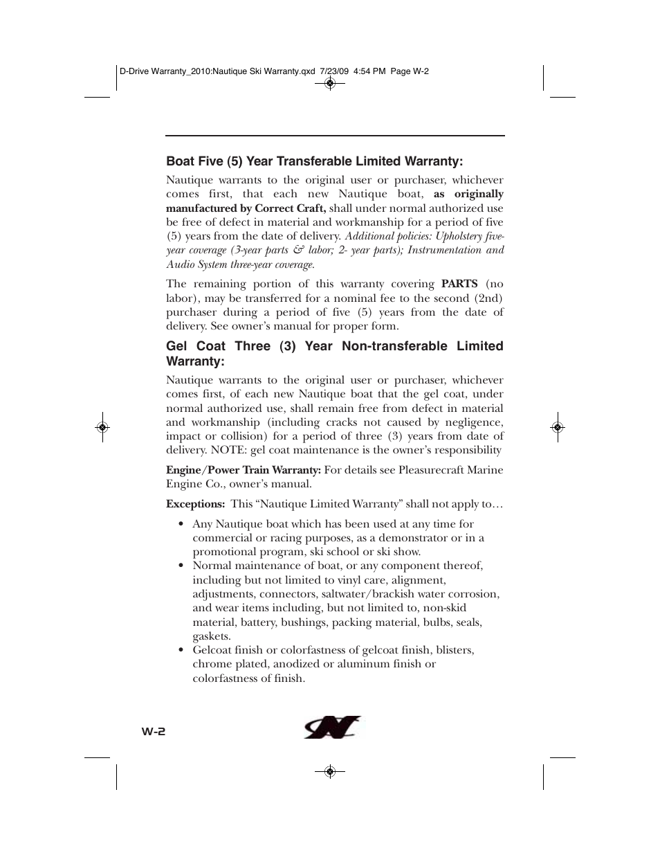 Nautique 100077 User Manual | Page 220 / 228