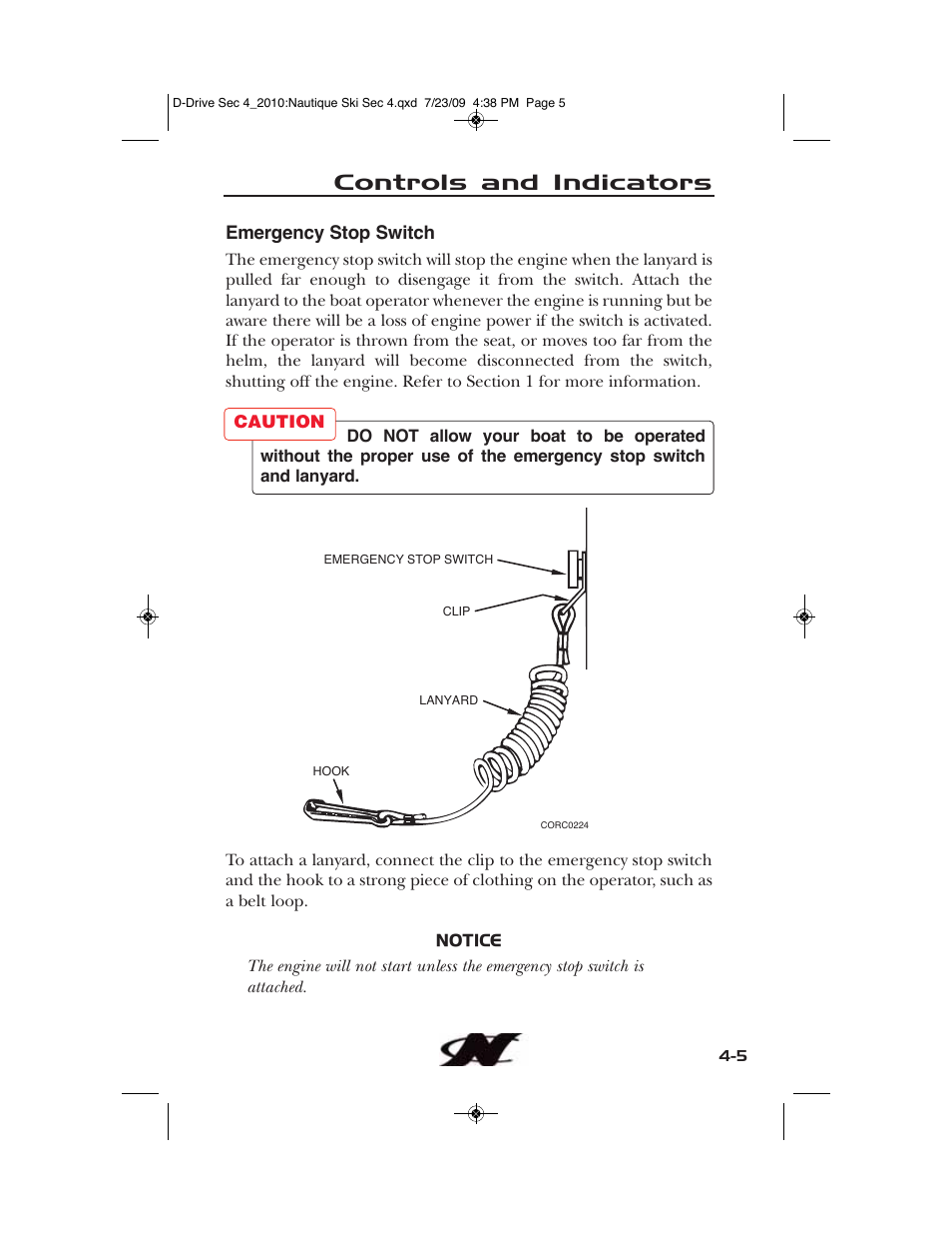 Controls and indicators | Nautique 100077 User Manual | Page 77 / 228