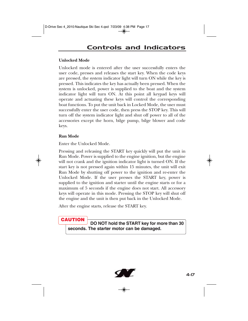 Controls and indicators | Nautique 100077 User Manual | Page 89 / 228