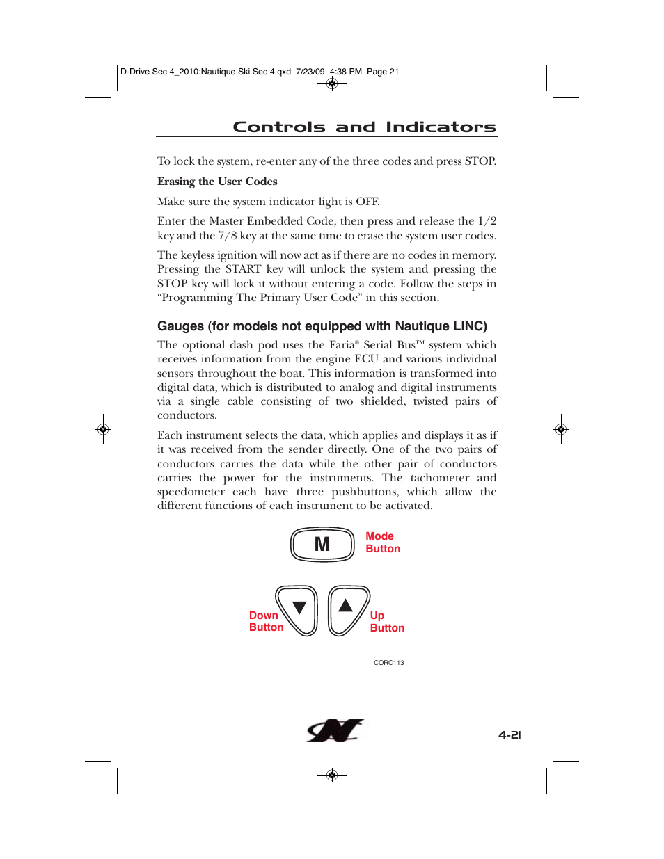 Controls and indicators | Nautique 100077 User Manual | Page 93 / 228