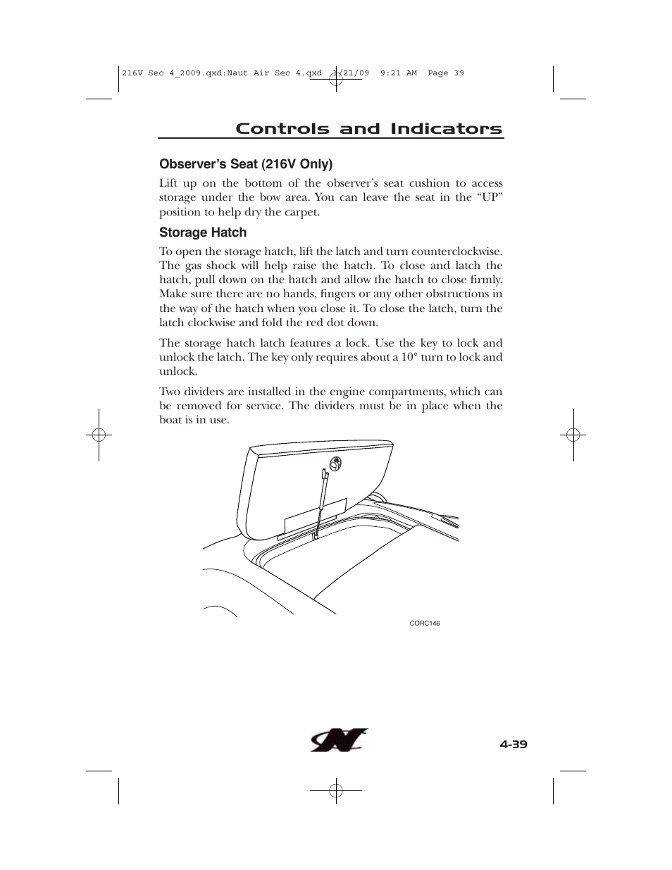 Controls and indicators | Nautique Crossover 90490 User Manual | Page 107 / 198