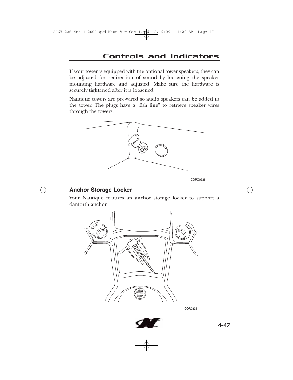 Controls and indicators | Nautique Crossover 90490 User Manual | Page 115 / 198