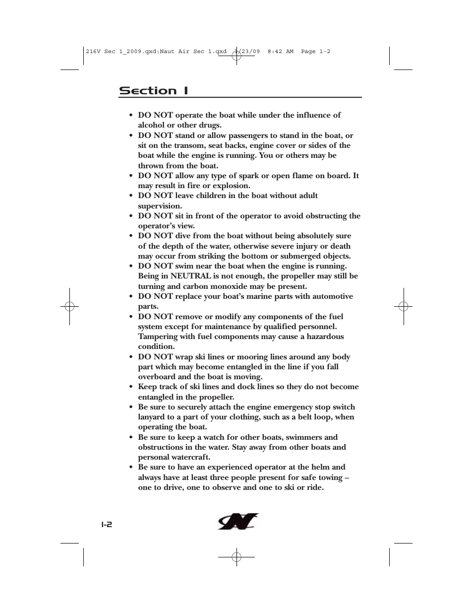 Nautique Crossover 90490 User Manual | Page 12 / 198