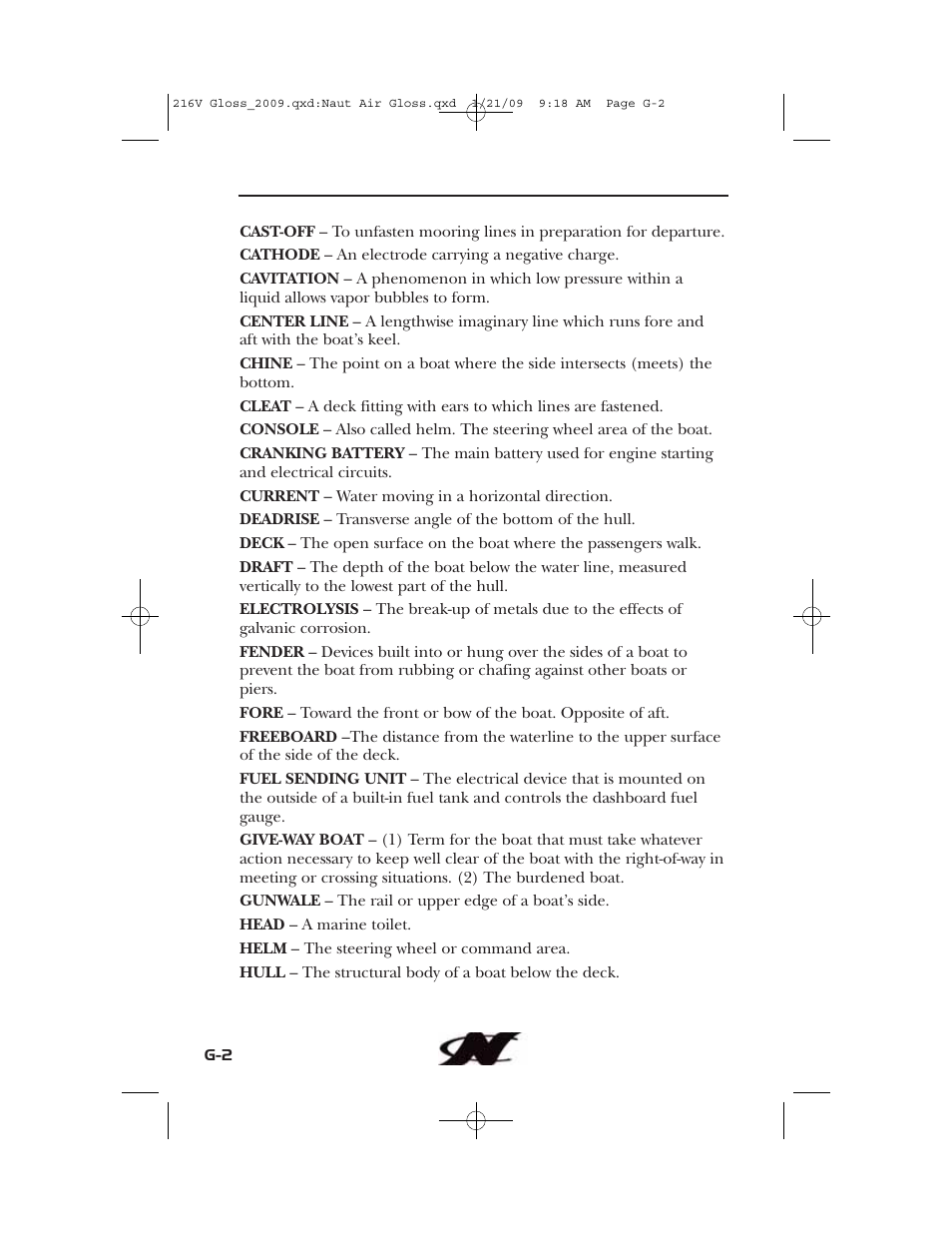 Nautique Crossover 90490 User Manual | Page 188 / 198