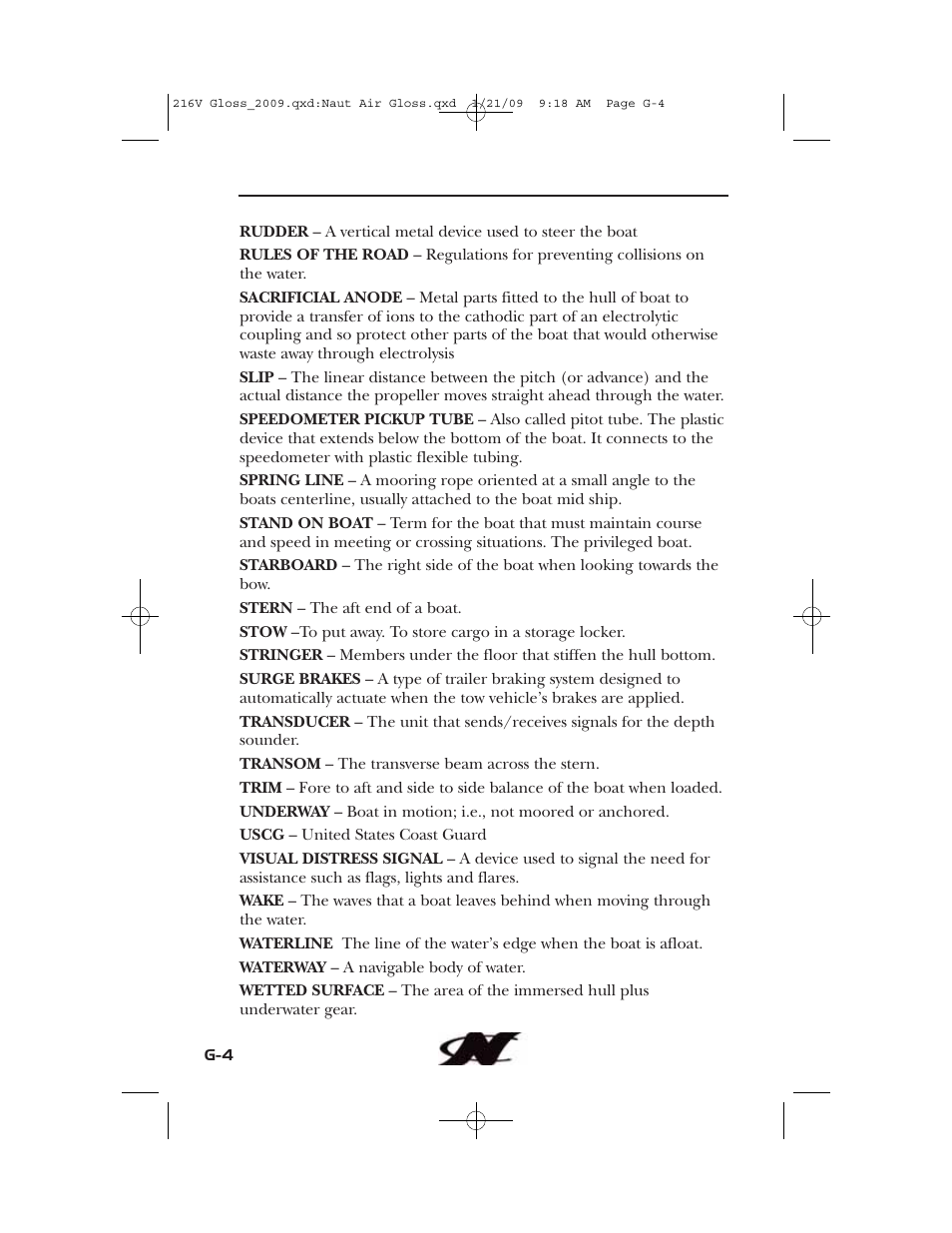 Nautique Crossover 90490 User Manual | Page 190 / 198