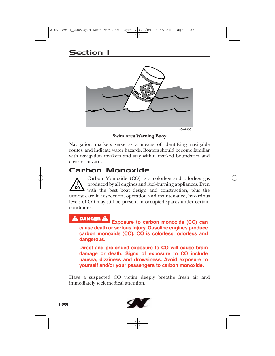 Carbon monoxide | Nautique Crossover 90490 User Manual | Page 38 / 198