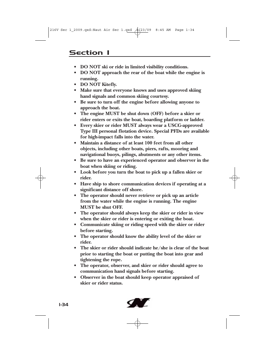 Nautique Crossover 90490 User Manual | Page 44 / 198