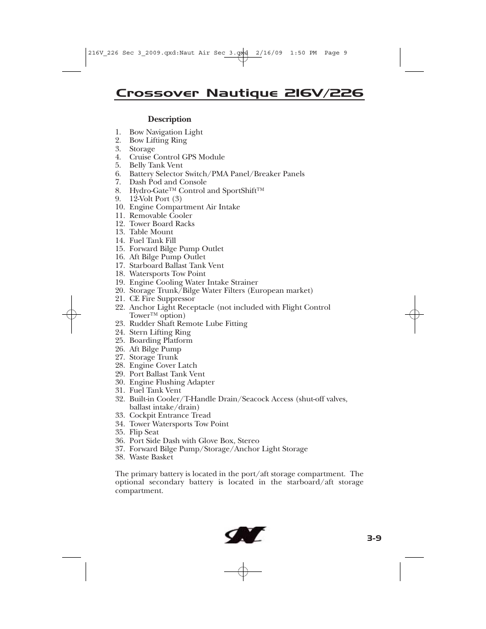 Nautique Crossover 90490 User Manual | Page 67 / 198