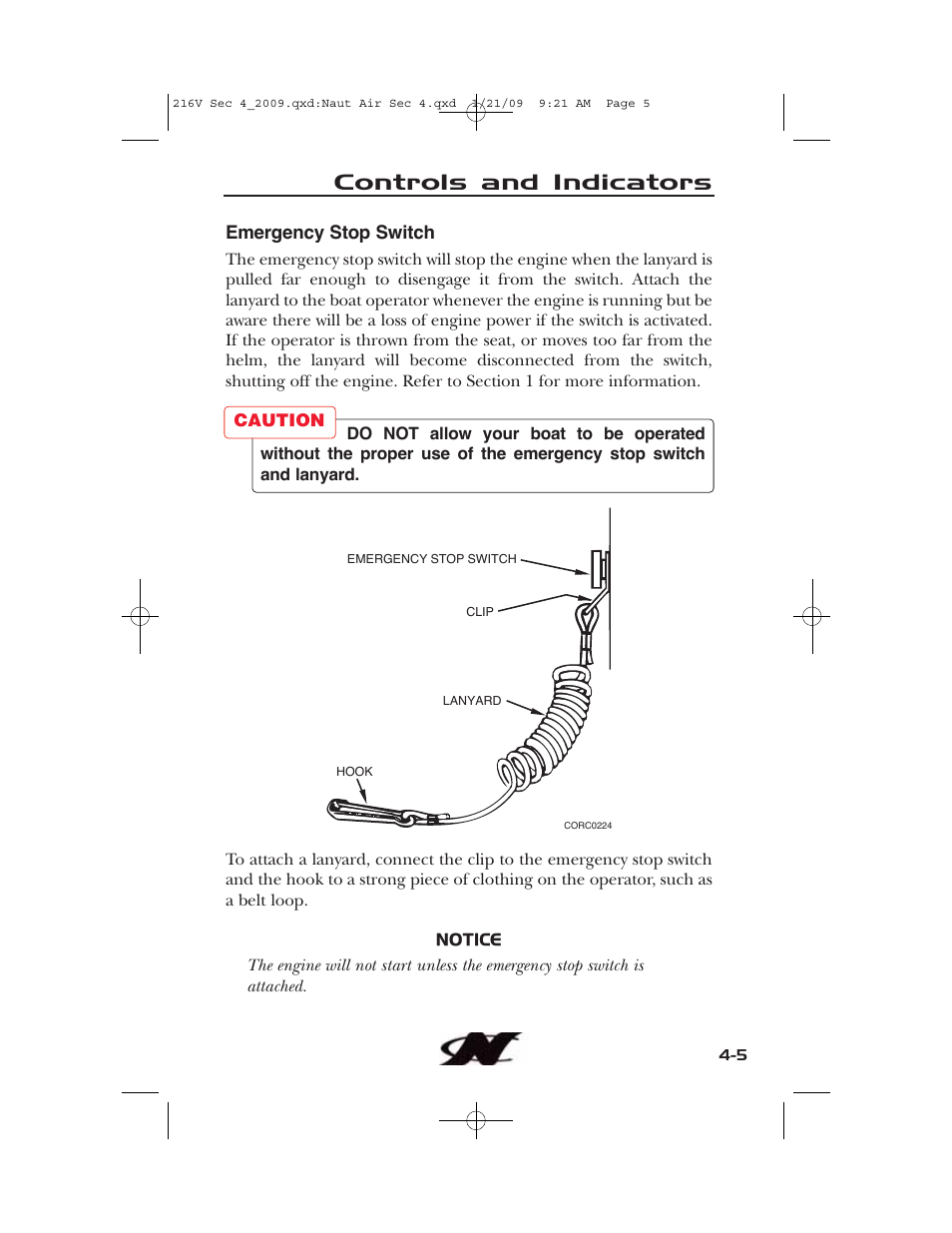 Controls and indicators | Nautique Crossover 90490 User Manual | Page 73 / 198