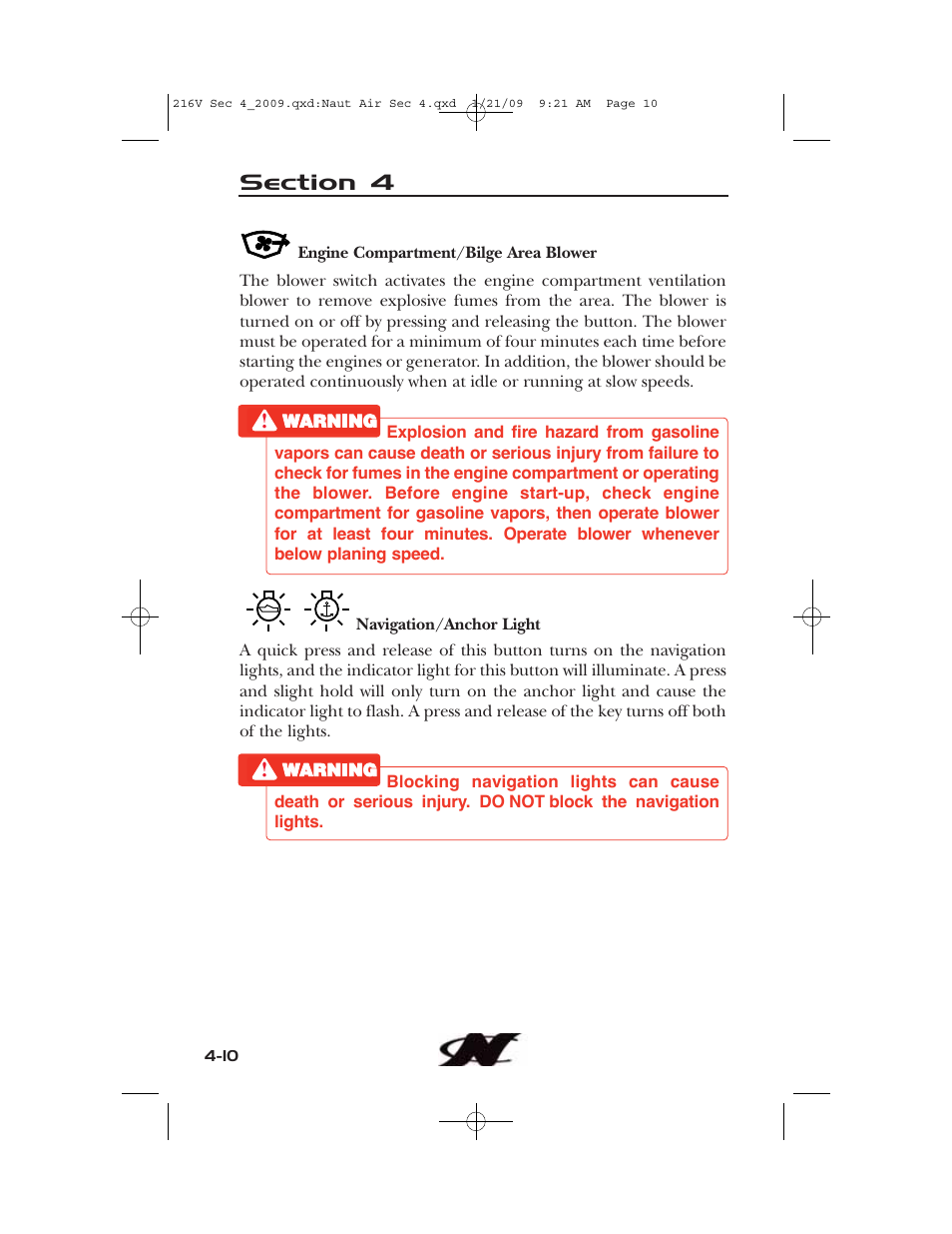 Nautique Crossover 90490 User Manual | Page 78 / 198