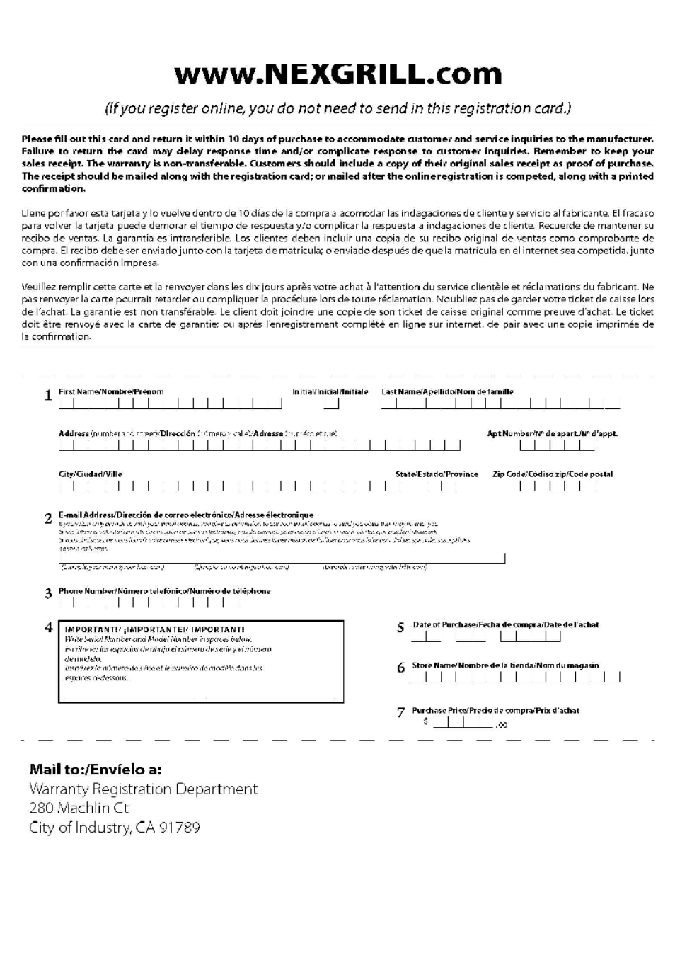 Nexgrill 720-0600 User Manual | Page 49 / 49