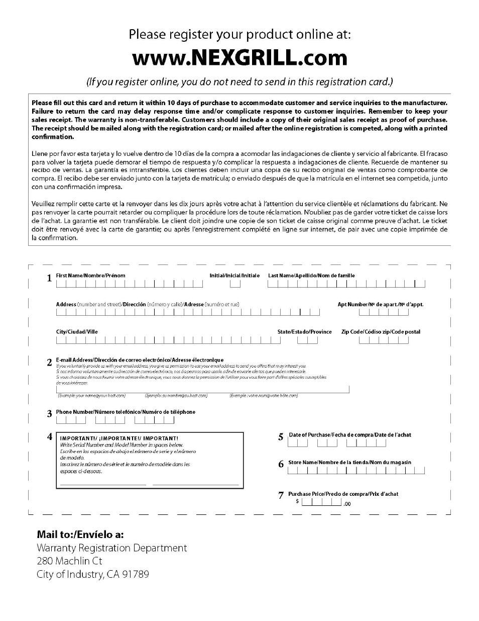 Nexgrill 720-0439 User Manual | Page 49 / 49