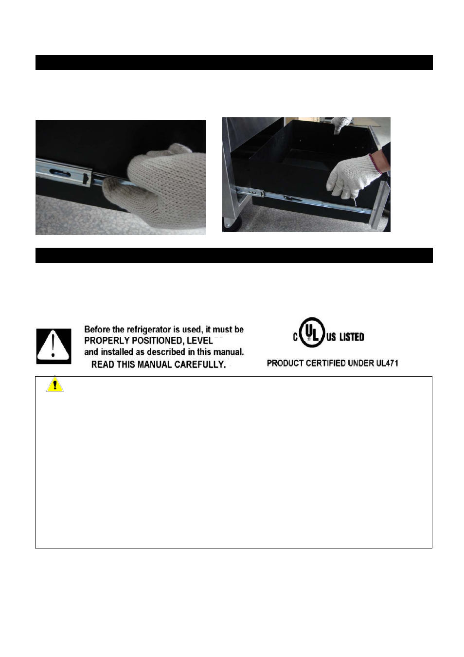 Assembly instruction, Refrigerator safe guide | Nexgrill 420-9006 User Manual | Page 5 / 6