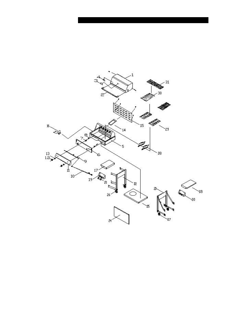 Parts list | Nexgrill 720-0008-T User Manual | Page 15 / 17