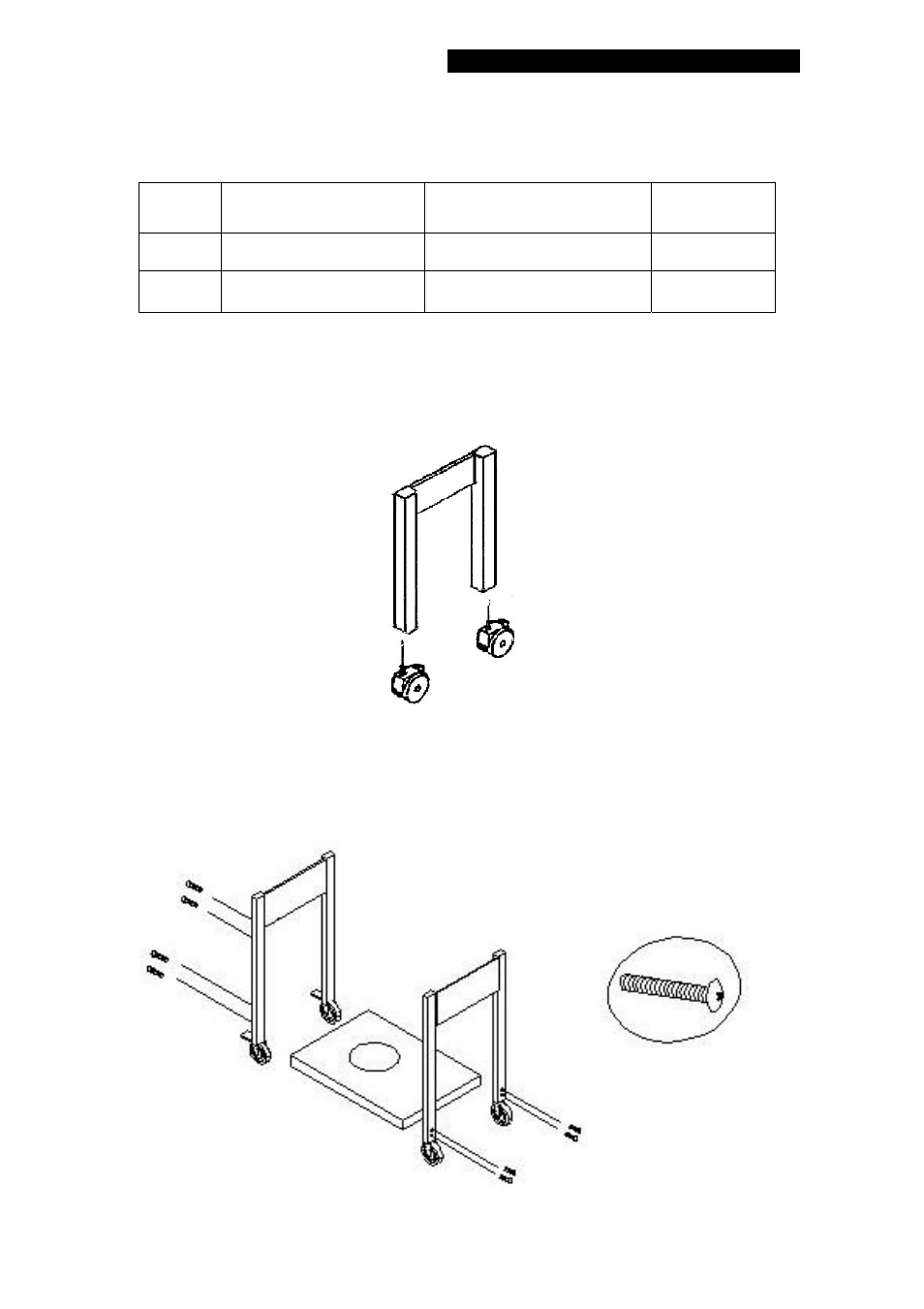 Assembly instruction, Item description specifition quantity | Nexgrill 720-0008-T User Manual | Page 5 / 17