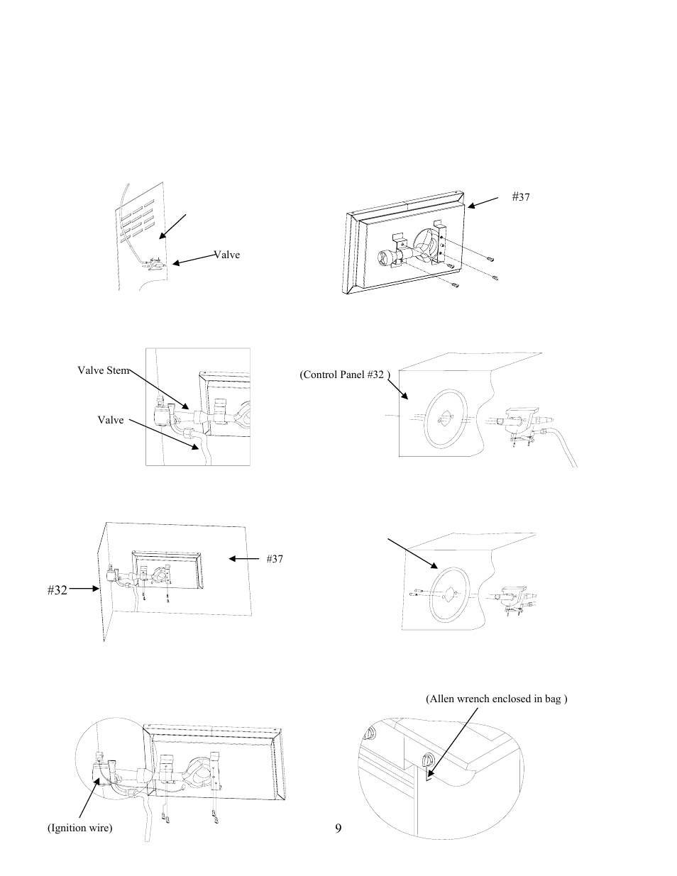 Assembly instructions, Side burner valve assembly | Nexgrill 720-0230 User Manual | Page 11 / 33