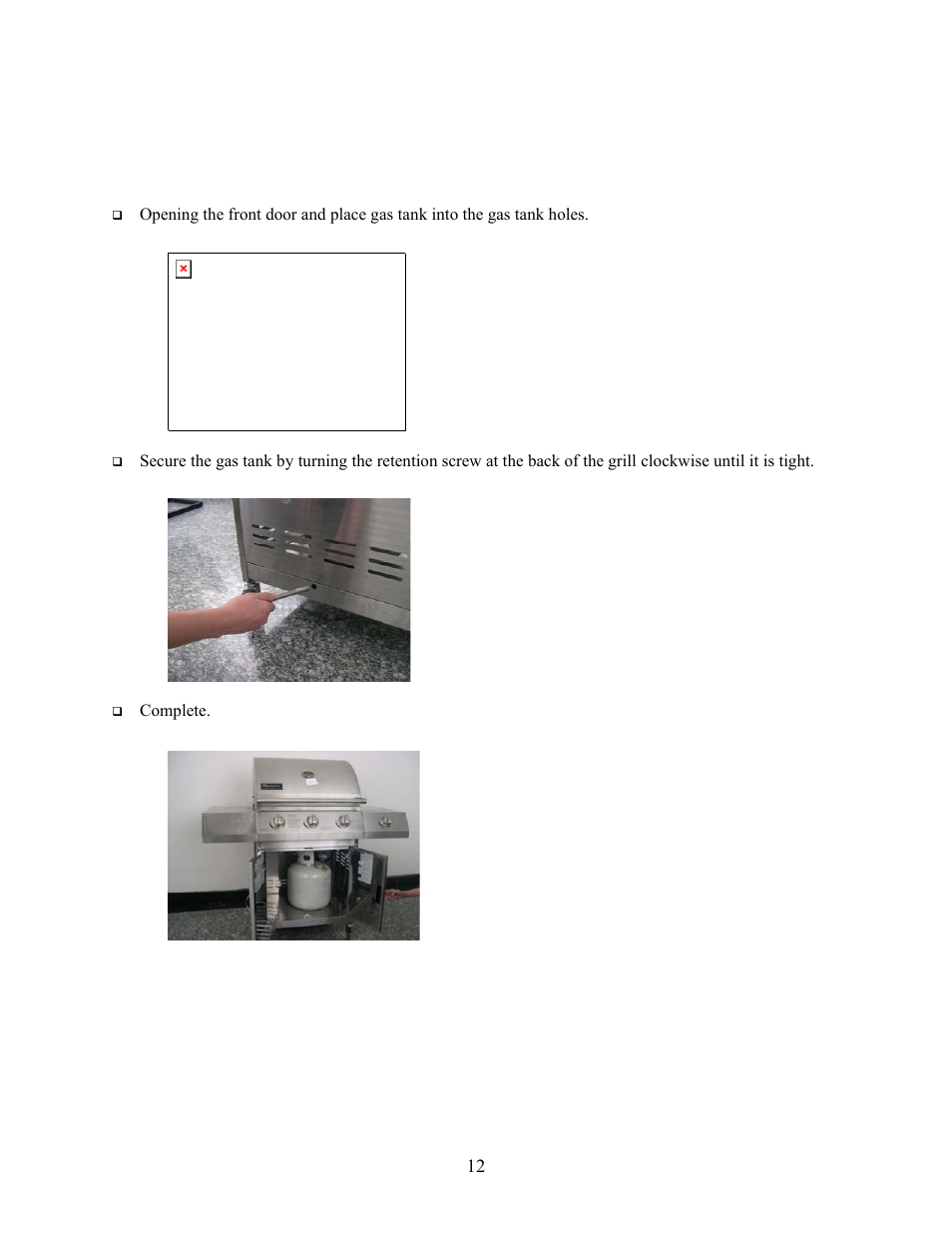 How to install a gas tank | Nexgrill 720-0230 User Manual | Page 14 / 33