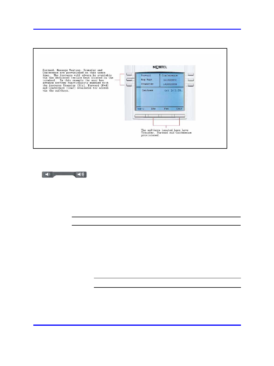 Volume control bar, Selecting a ring tone | Nortel Networks NN10300-009 User Manual | Page 75 / 80