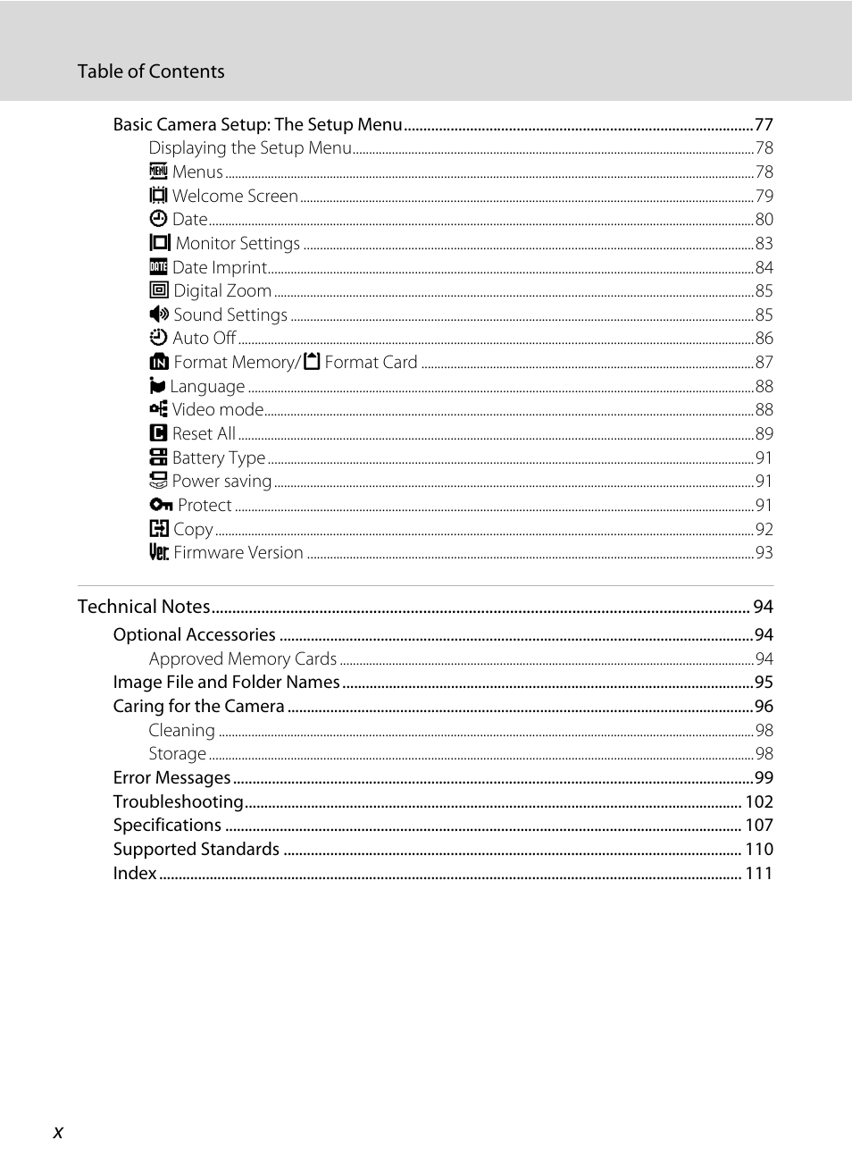 Nikon L14 User Manual | Page 12 / 128