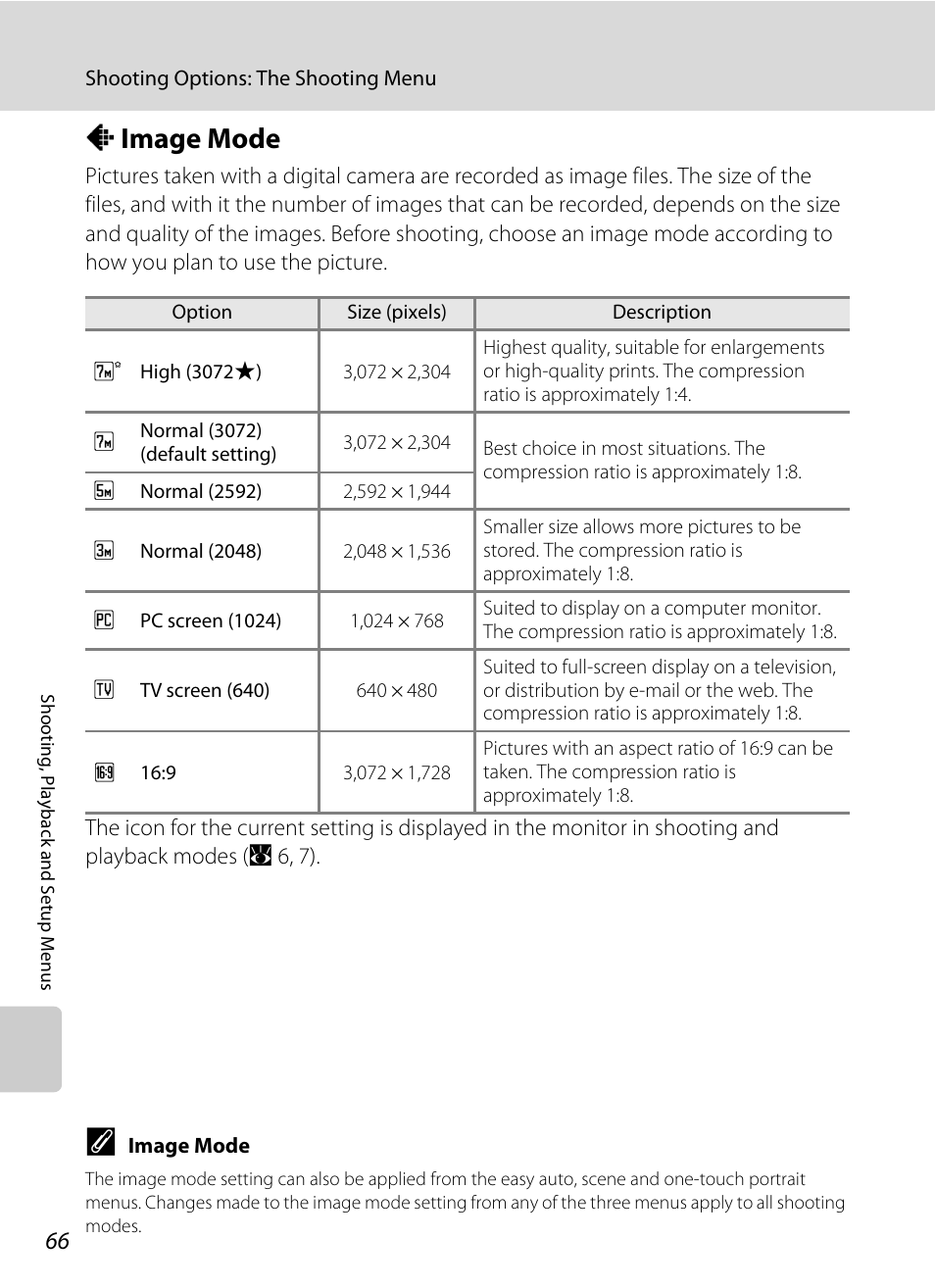 Image mode, A image mode, A 66) and se | A 66) be adju, A 66), Ng of [16:9] (a 66) can not be ed, A 66 | Nikon L14 User Manual | Page 78 / 128