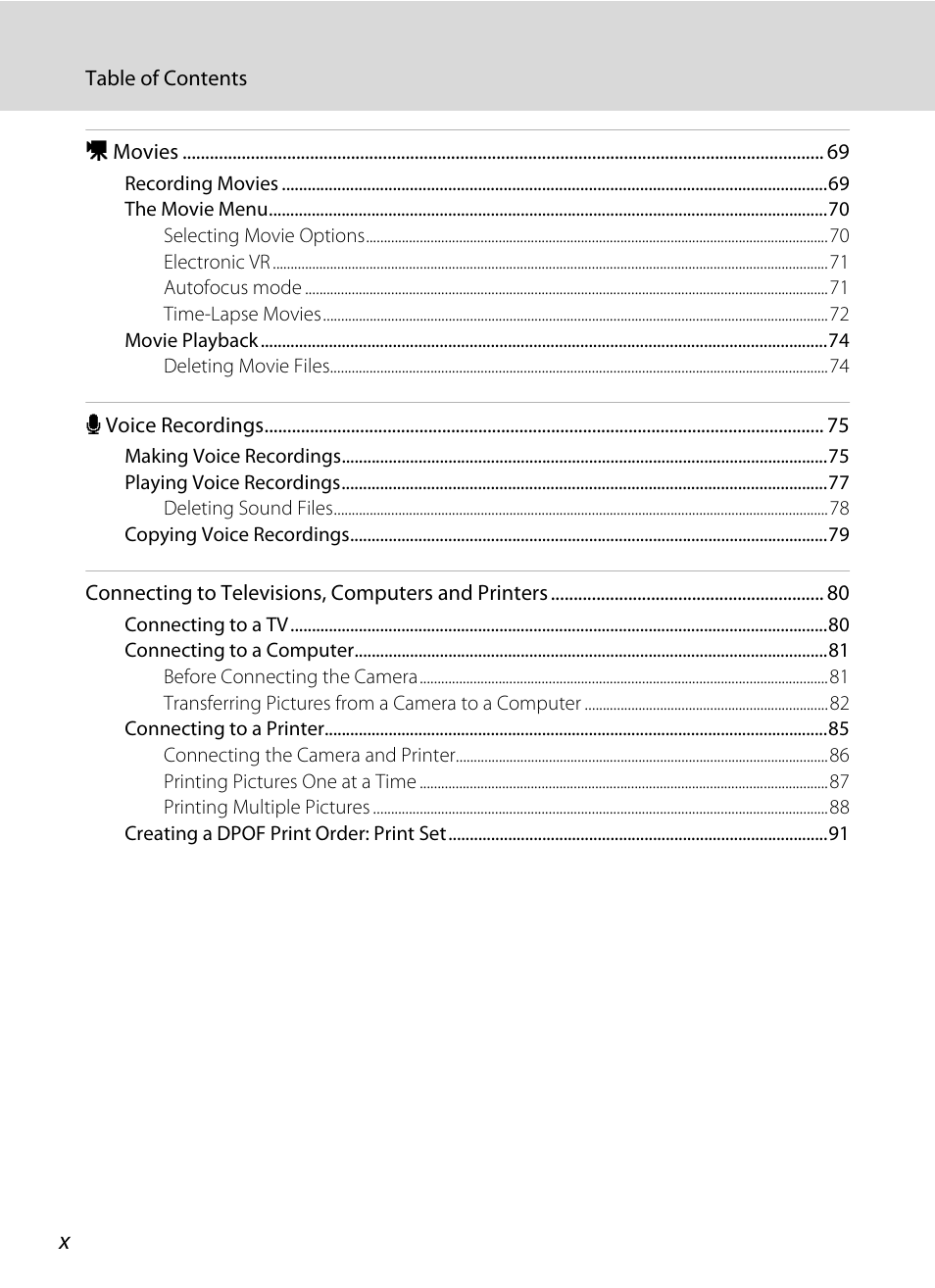 Nikon S560 User Manual | Page 12 / 172