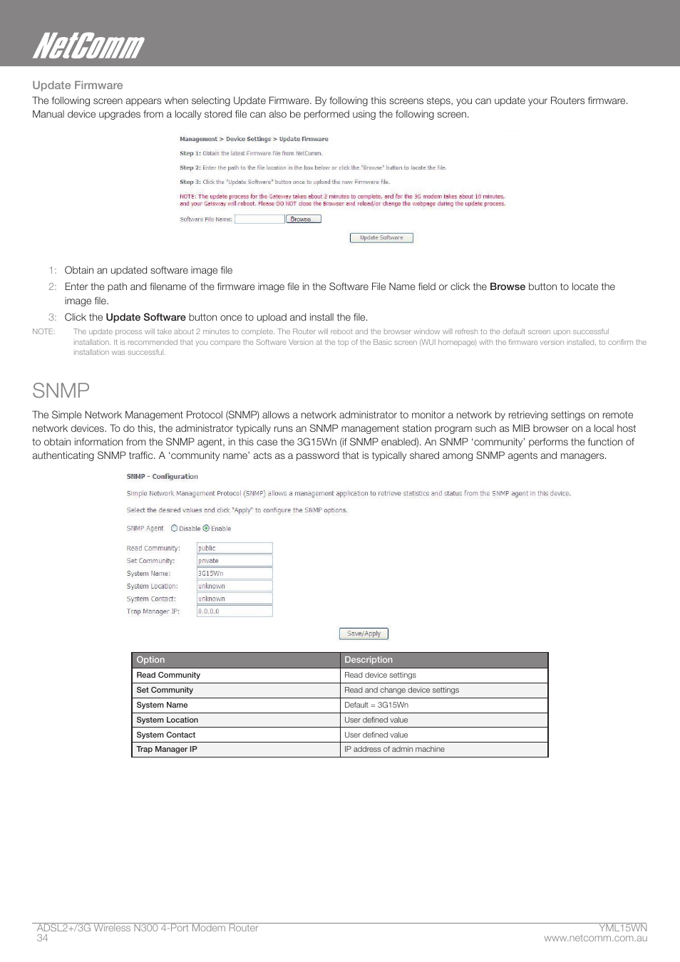 Snmp | Nortel Networks N300 User Manual | Page 34 / 72