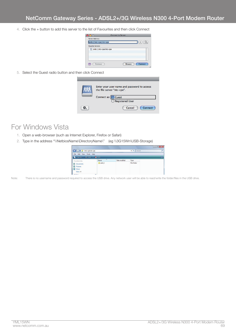 For windows vista | Nortel Networks N300 User Manual | Page 69 / 72