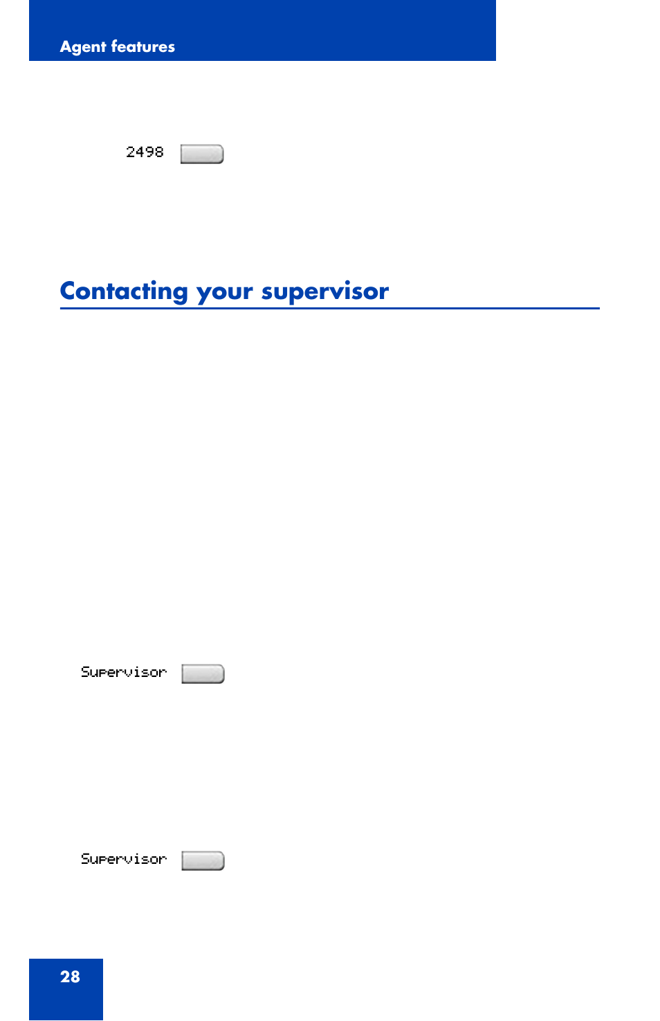Contacting your supervisor | Nortel Networks NN43112-107 User Manual | Page 28 / 46