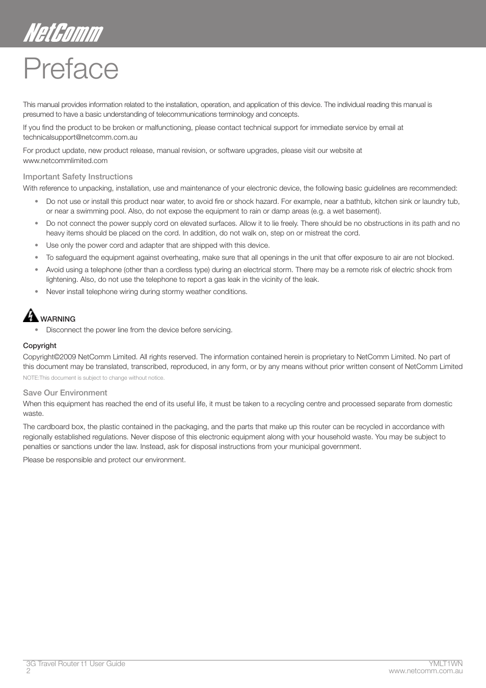 Preface | Nortel Networks T1 User Manual | Page 2 / 51