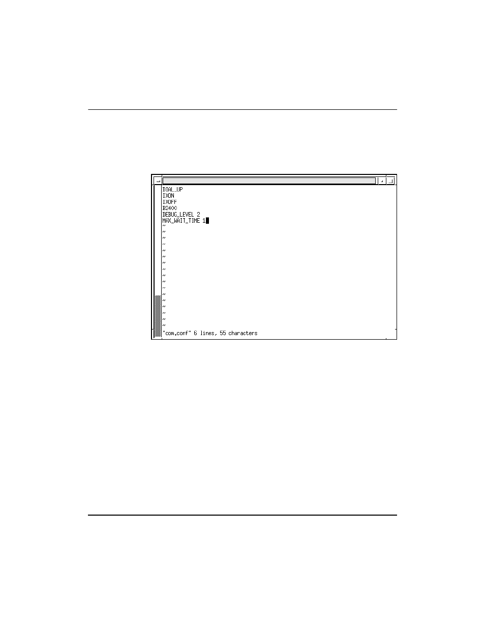 Figure 3-8 com.conf file | Nortel Networks VT100 User Manual | Page 50 / 97