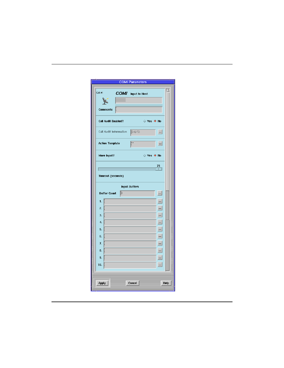 Figure 4-3 comi cell parameter window | Nortel Networks VT100 User Manual | Page 62 / 97