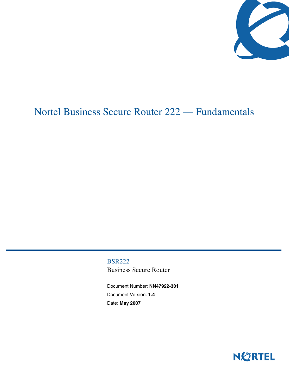 Nortel Networks BSR222 User Manual | 42 pages