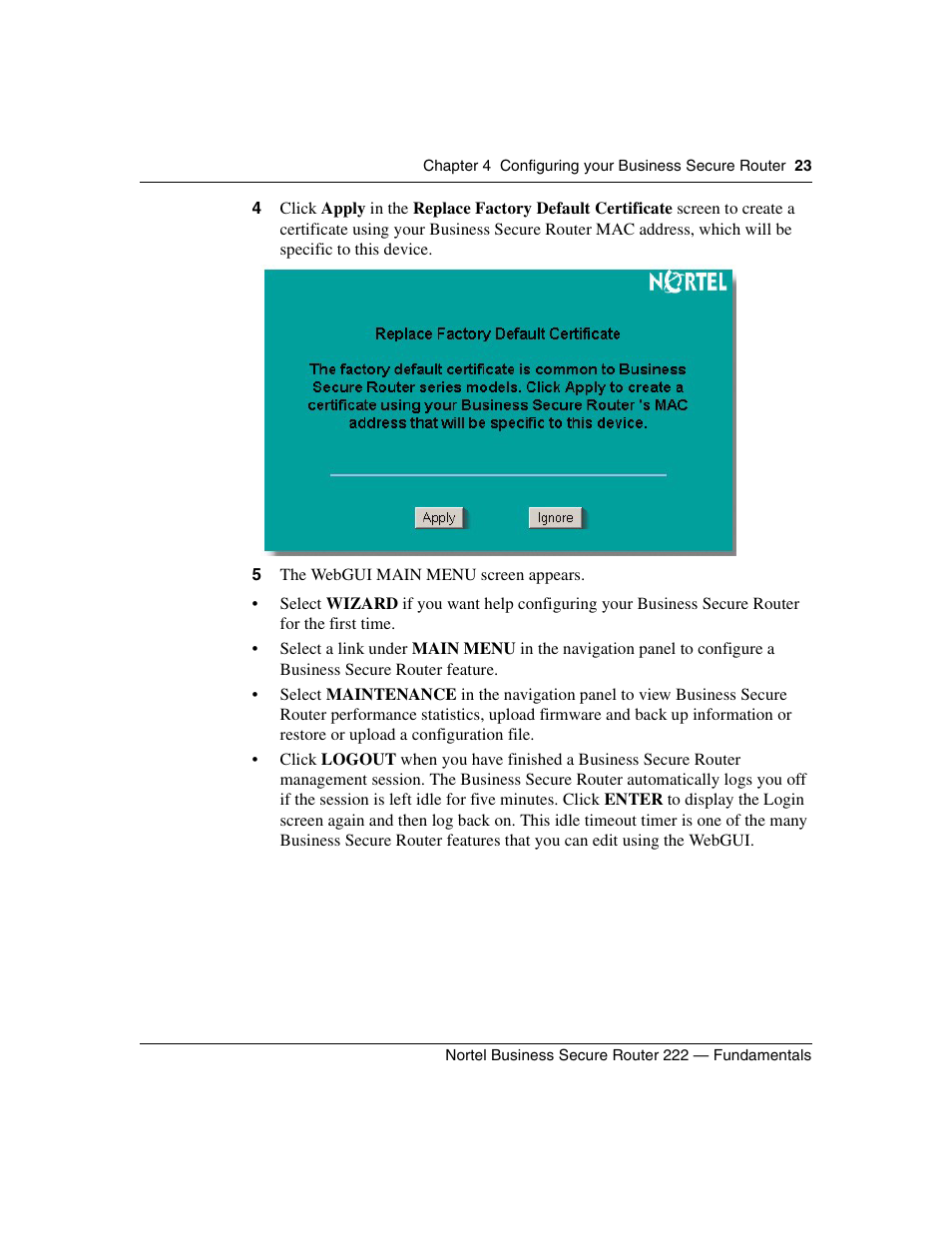 Nortel Networks BSR222 User Manual | Page 23 / 42