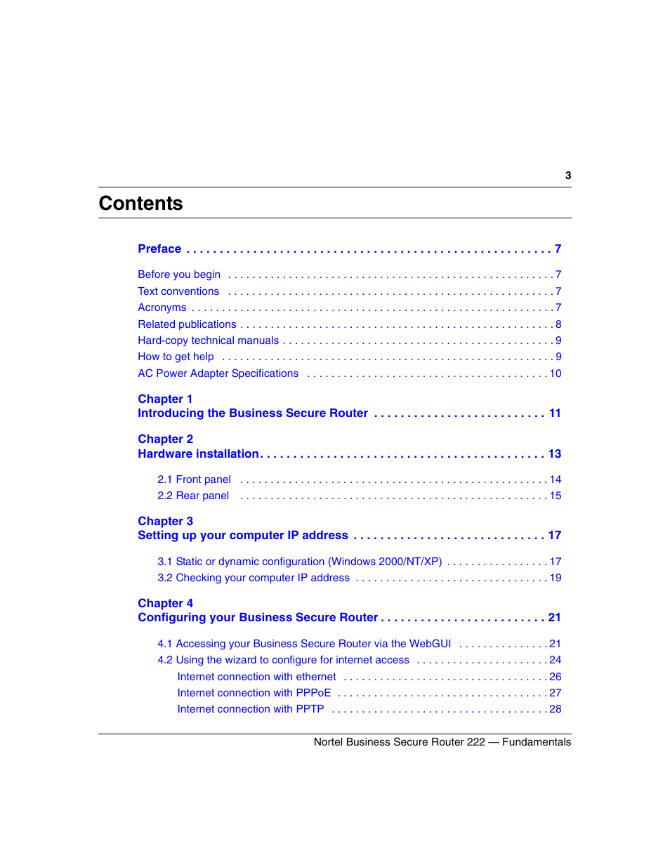 Nortel Networks BSR222 User Manual | Page 3 / 42