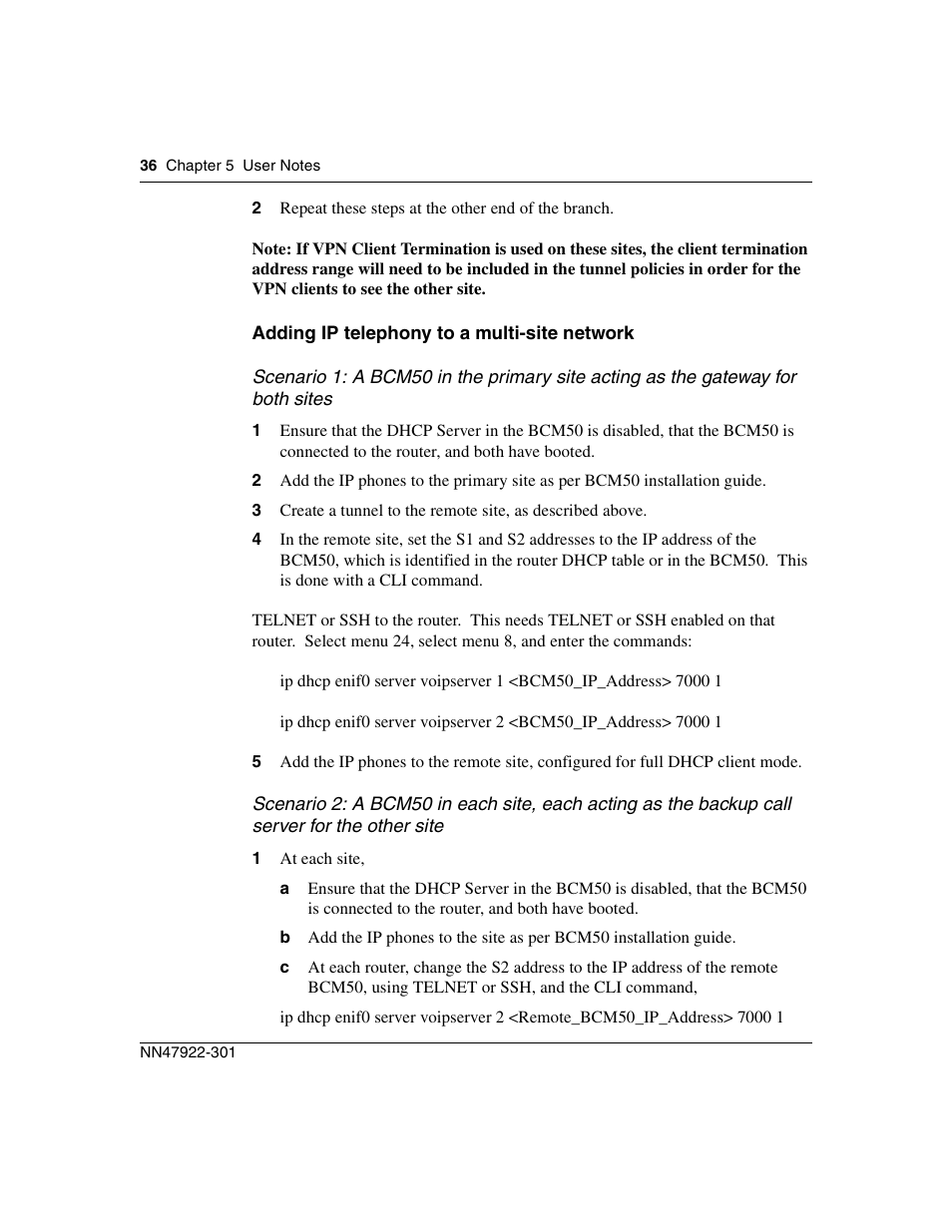 Adding ip telephony to a multi-site network | Nortel Networks BSR222 User Manual | Page 36 / 42