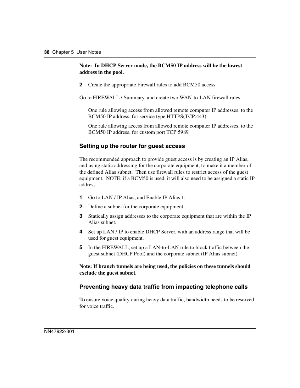 Setting up the router for guest access | Nortel Networks BSR222 User Manual | Page 38 / 42