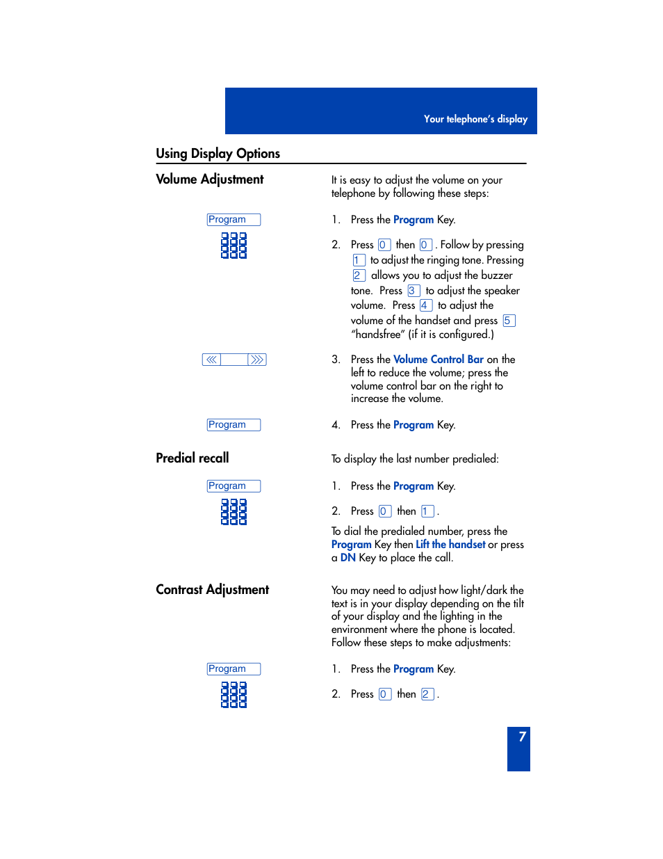 Using display options | Nortel Networks Meridian M2008 User Manual | Page 13 / 74