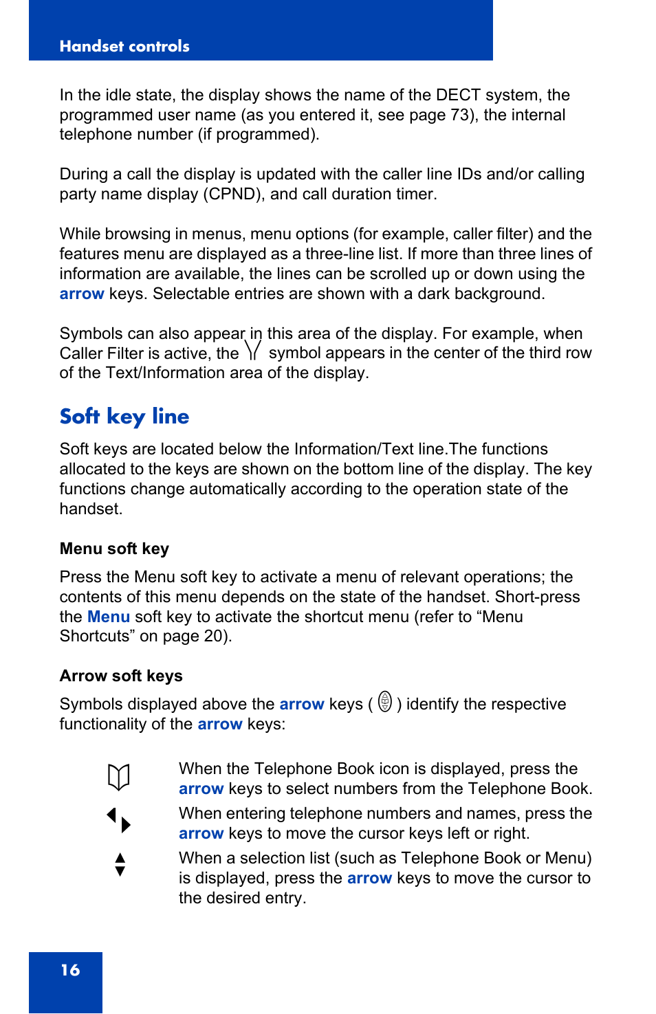 Soft key line, Bc a | Nortel Networks 4065R User Manual | Page 16 / 92