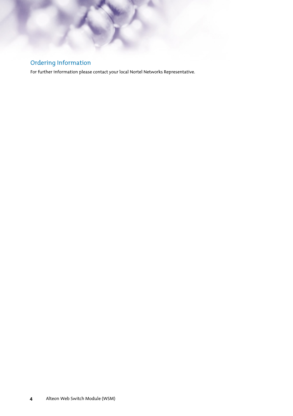 Ordering information | Nortel Networks 7400 User Manual | Page 13 / 252