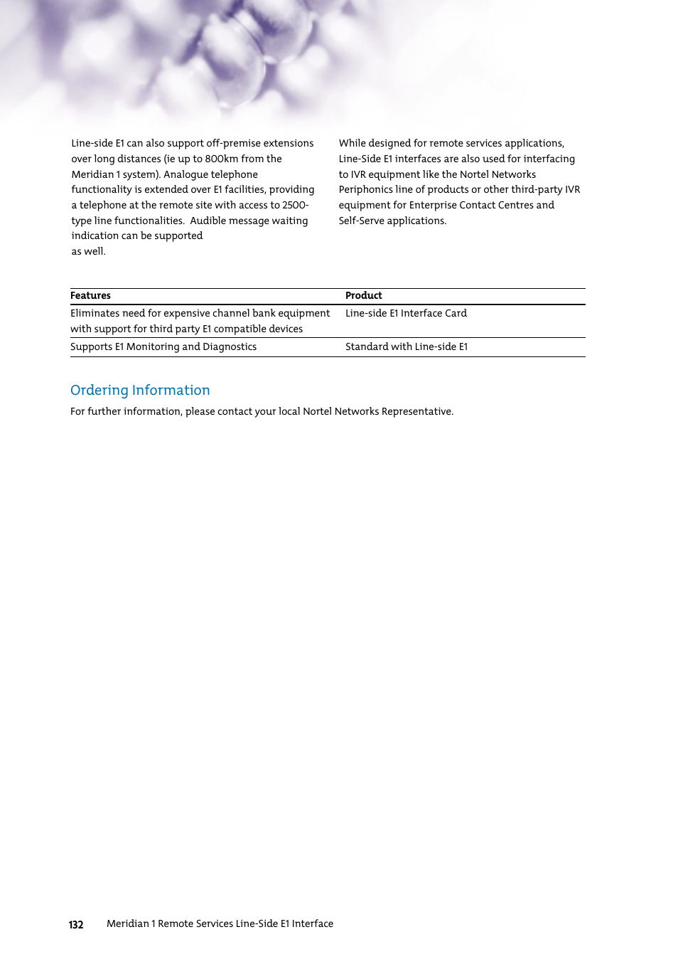 Ordering information | Nortel Networks 7400 User Manual | Page 141 / 252